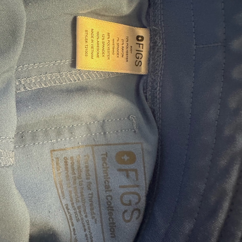 Figs Blue Sweatpants Comfortable Joggers - Picture 2 of 3